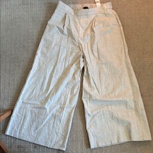 Banana Republic Light White Wide-Leg Trousers